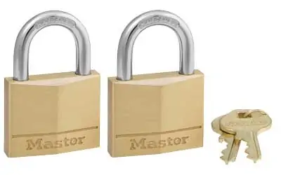 Masterlock Padlock 2pk Keyed Alike